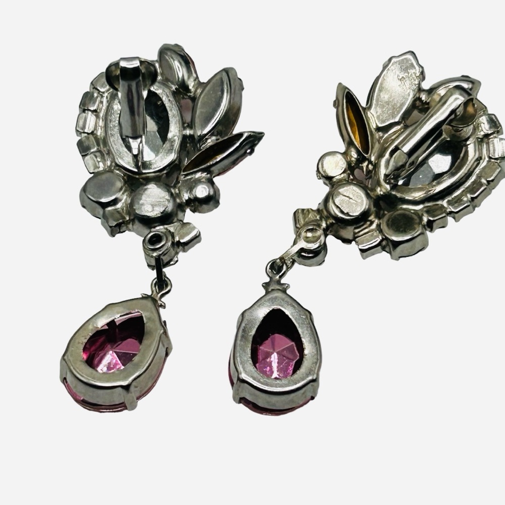Verified D&E Juliana Pastel Rhinestone Brooch and Drop Earrings - Picture 6 of 13